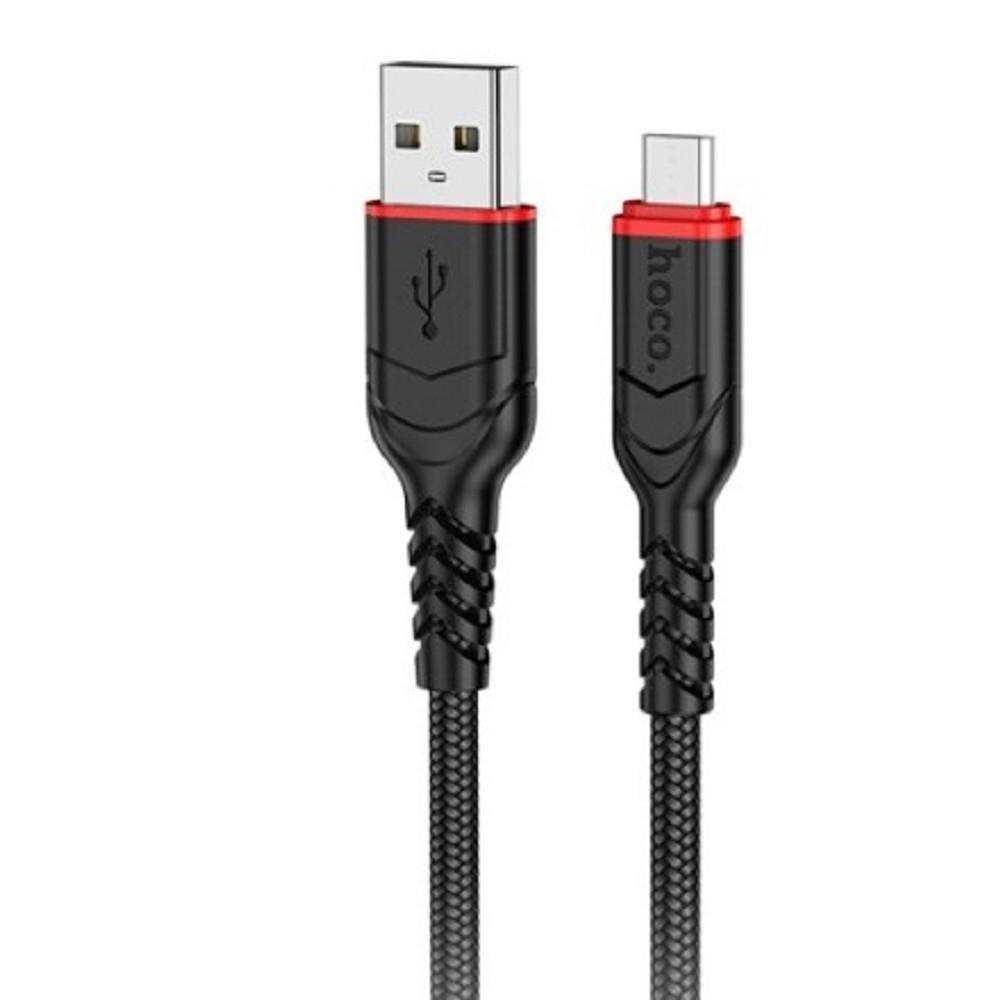 HOCO X59/ USB кабель Micro/ 3m/ 2.4A/ Нейлон/ черный, HC-23063