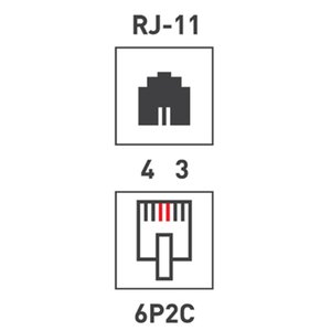 PROconnect (03-0001-4) Розетка телефонная внешняя, 1 порт UTP, RJ-11 (6P2C), CAT 3 (50 шт)