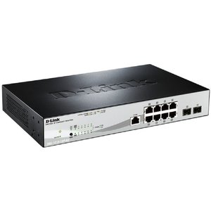 D-Link DGS-1210-10P/ME/A1A Управляемый L2 коммутатор с 8 портами 10/100/1000Base-T и 2 портами 1000Base-X SFP (8 портов PoE 802.3af/at, PoE-бюджет 78 Вт)