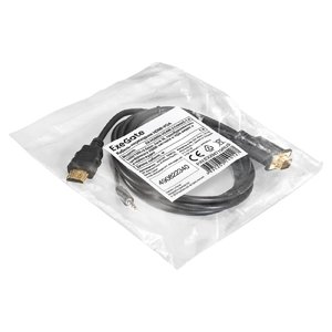 Exegate EX294719RUS Кабель-переходник HDMI-VGA ExeGate EX-HDMIM-VGAM-3.5JackS-1.8 (19M/15M+3.5mm Jack M, 1,8м) Преобразователь цифрового HDMI сигнала в VGA видео и стерео-аудио