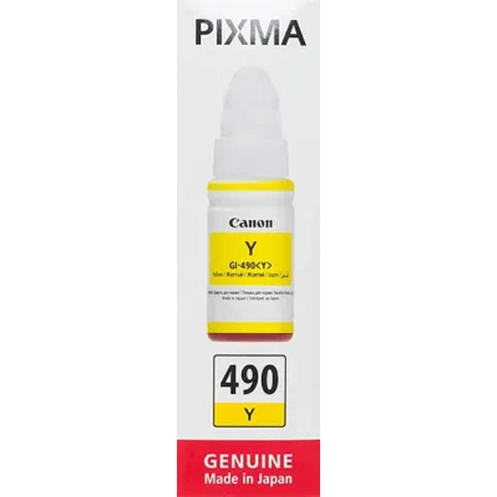 Чернила Canon GI-490Y PIXMA G1400/2400/3400, 70мл (O) жёлтые 0666C001