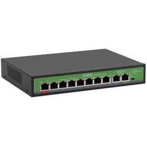 Digma DSP208F-2F-T120 Коммутатор V1 (L2) 10х100Мбит/с 8PoE 8PoE+ 120W неуправляемый