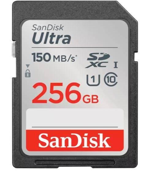 Флеш карта SD 256GB SanDisk SDXC Class 10 UHS-I Ultra 150MB/s, SDSDUNC-256G-GN6IN