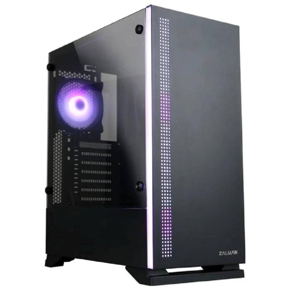 ZALMAN S5 Black, без БП, боковое окно (закаленное стекло), черный,  ATX, S5 BLACK