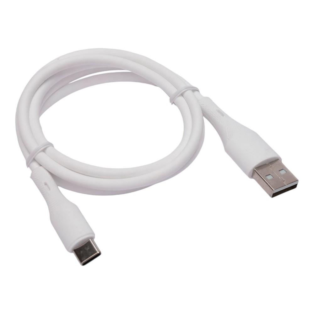 Cablexpert Кабель USB2.0 AM/Type-C, 3А, 18Вт, QC3.0, силиконовый, медь, 1м, белый, пакет (CC-USB2S-AMCM-1M-W)