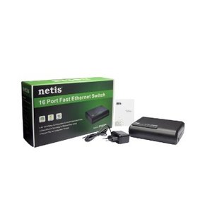Netis ST3116P Коммутатор, неуправляемый 16-портовый 10/100 Мбит/с, 16 порта RJ45 10/100 Мбит/с, настольный, пластиковый корпус