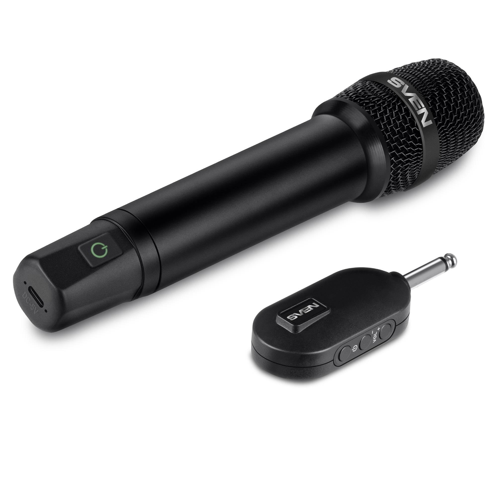SVEN Микрофон беспроводной MK-740, черный (2.4GHz, 180mAh), SV-022532
