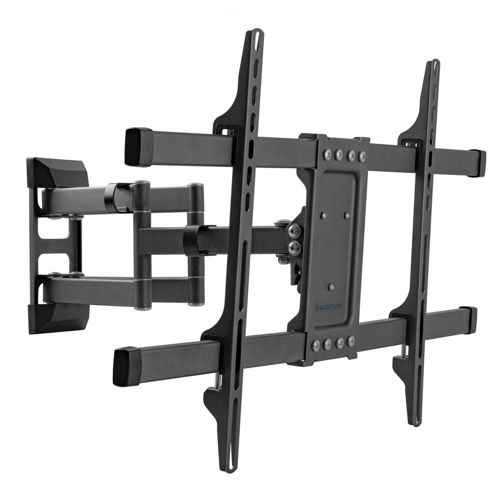 Kromax CORBEL-10 grey titan {32"-75";  Максимальная нагрузка: 45 кг;  VESA: 200x200, 200х300, 200х400, 300х200, 300х300, 300х400, 400х200, 400х300, 400х400, 600х400 мм;  Наклон: +5°-12°Поворот: ±90°}, 90594