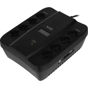 PowerCom Spider SPD-900U LCD USB ИБП {Line-Interactive, 900VA / 540W, 8xEURO: 4 с резервным питанием, 4 с фильтрацией, USB/USB-порт зарядки 2.4 А} (1456263)