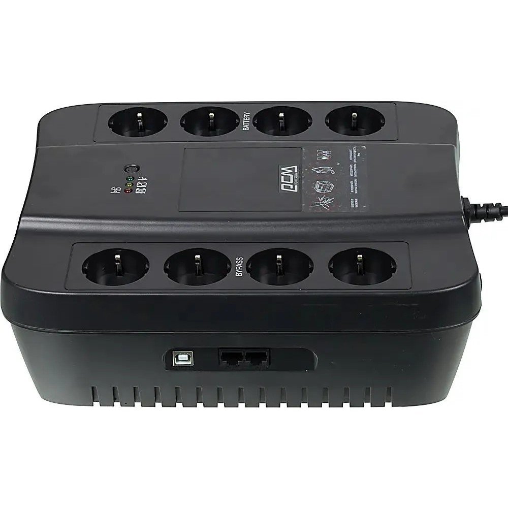 PowerCom SPD-650U ИБП {Line-Interactive, 650VA / 390W, Tower, Schuko, USB} (688275)