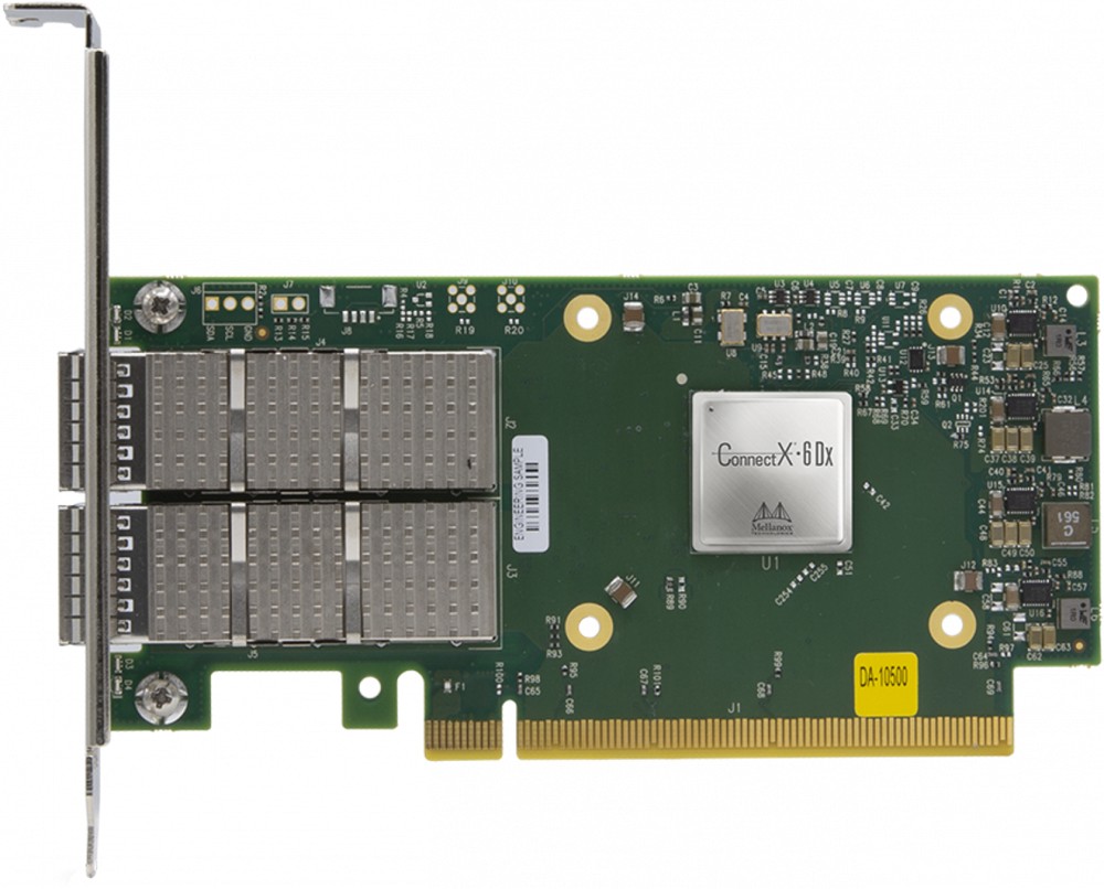 Сетевая карта/ ConnectX®-6 Dx EN adapter card, 100GbE, Dual-port QSFP56, PCIe 4.0 x16, Crypto and Secure Boot, Tall Bracket, MCX623106AC-CDAT
