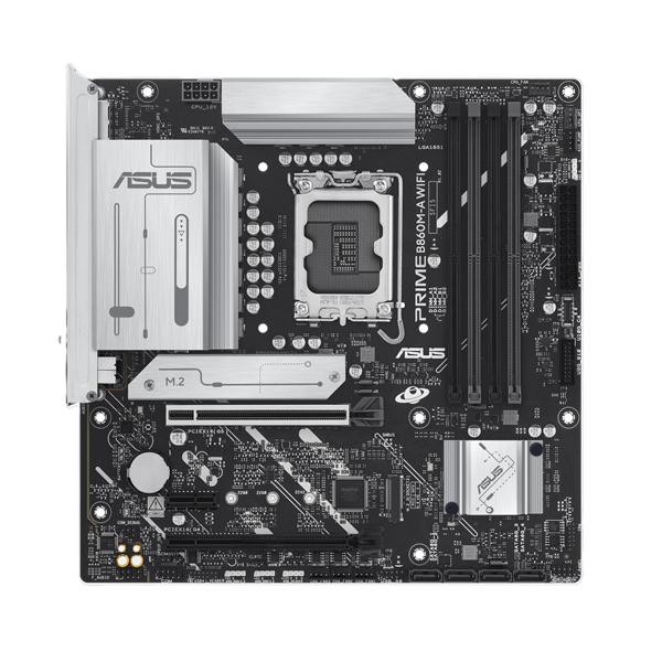 Материнская плата ASUS PRIME B860M-A WIFI, LGA1851, B860, 4*DDR5, 4*SATA, 2*M.2, 2*USB 3.2, 4*USB 2.0, Type-C, 2*PCIx16, 1*PCIx1, 2*DP+HDMI, mATX; 90MB1JY0-M0EAY0