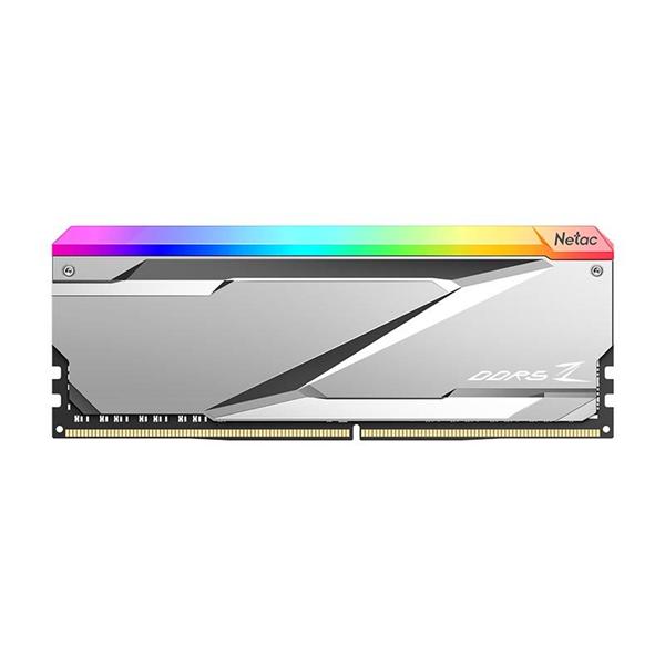 Оперативная память Netac Z RGB 32GB (2x16GB) DDR5-6600 (PC5-52800) C34 34-40-40-105 1.4V XMP Dual DIMM Kit Silver, NTZED5P66DP-32S