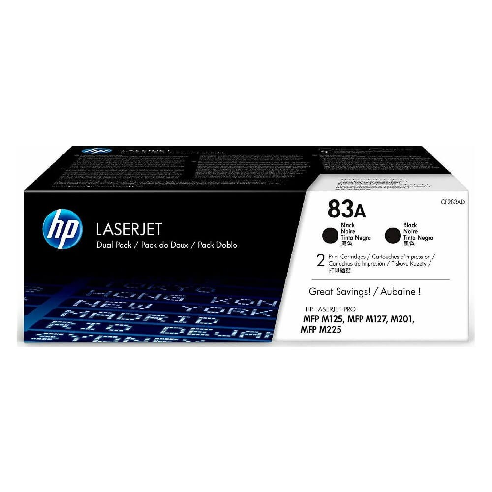 Картридж HP 83A лазерный упаковка 2шт (2*1500 стр) CF283AD/CF283AF