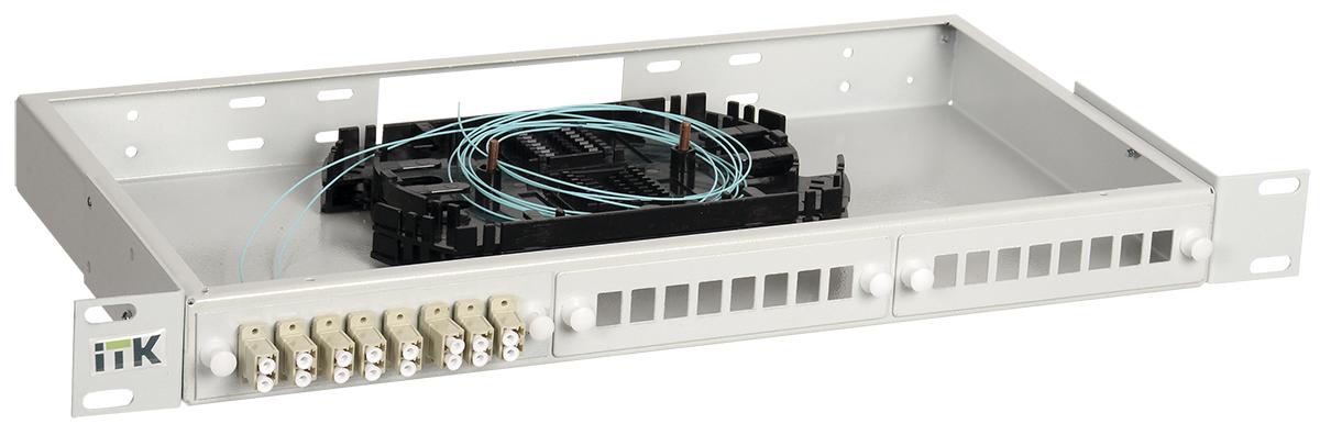 1U кросс укомплектованный: LC (duplex) 24шт;  (OM3), FOBX24-1U-24LCUD03