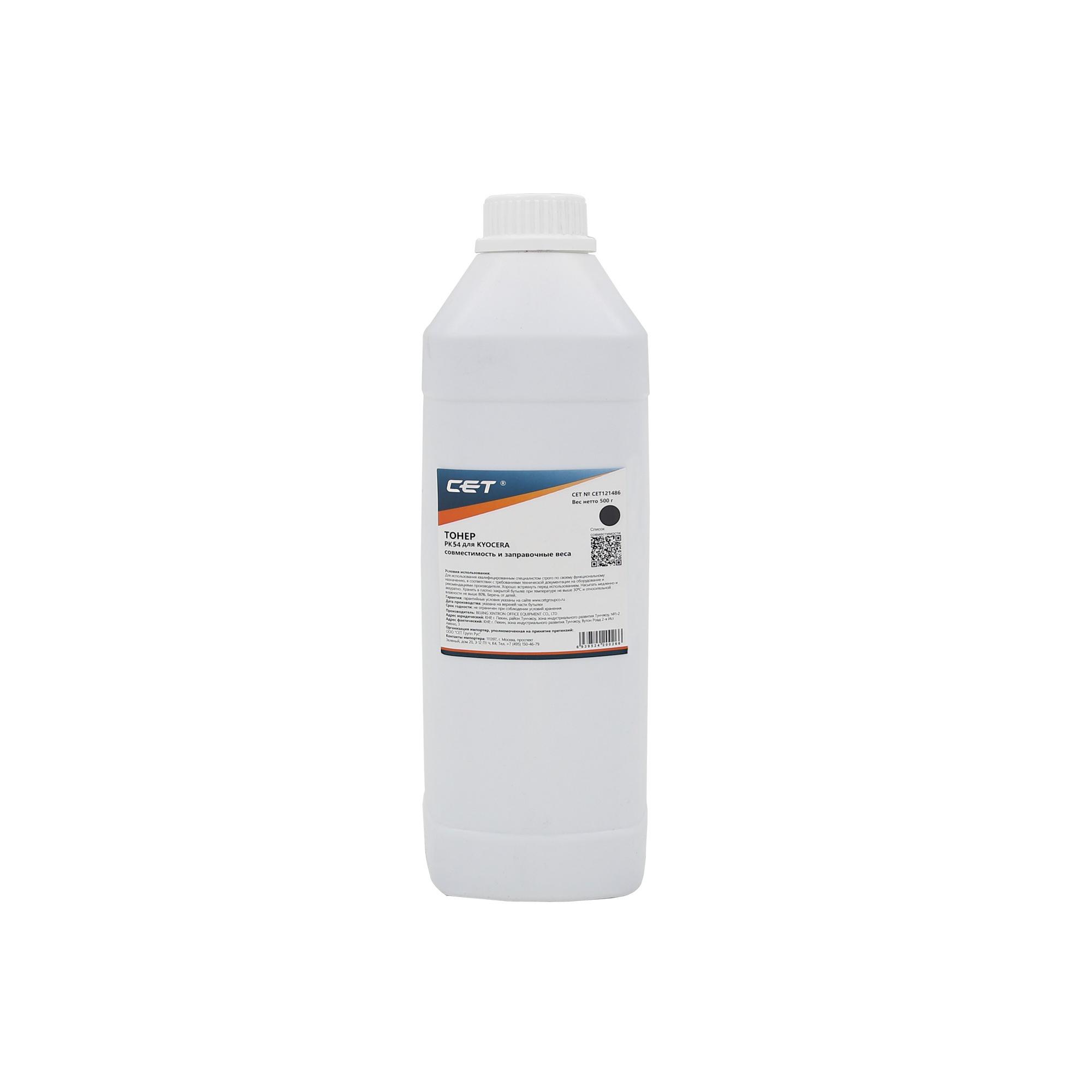 Тонер для KYOCERA TASKalfa 2554ci/3554ci Black (PK54) 500г/бут (TK-8365K/TK-8375K/CK8350K/TK-8605K) CET, CET121486