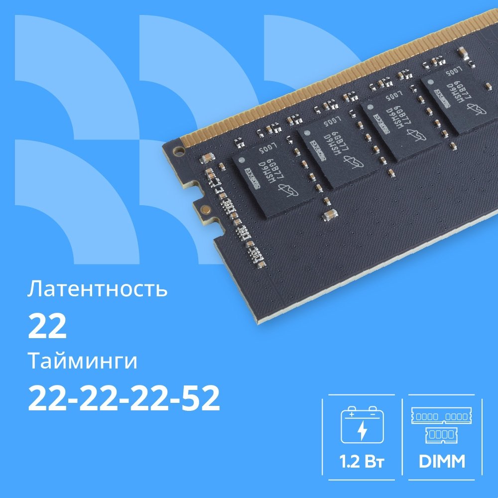 CBR DDR4 DIMM (UDIMM) 8GB CD4-US08G32M22-00S PC4-25600, 3200MHz, CL22, 1.2V, Micron SDRAM, single rank, пожизненная гарантия