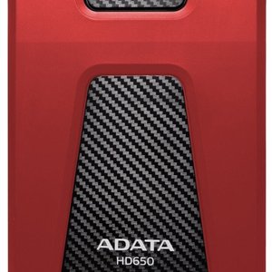 Жесткий диск внешний/ Portable HDD 1TB ADATA HD650 (Red), Silicone, USB 3.2 Gen1, 121x81x21mm, 201g /3 года/, AHD650-1TU31-CRD