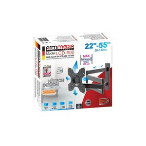 Arm Media LCD-900 черный 22"-55" макс.18кг настенный поворот и наклон, 10193