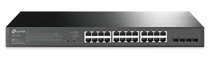 коммутатор TP-Link SG2428P, Omada™ 28-Port Gigabit Smart Switch with 24-Port PoE+