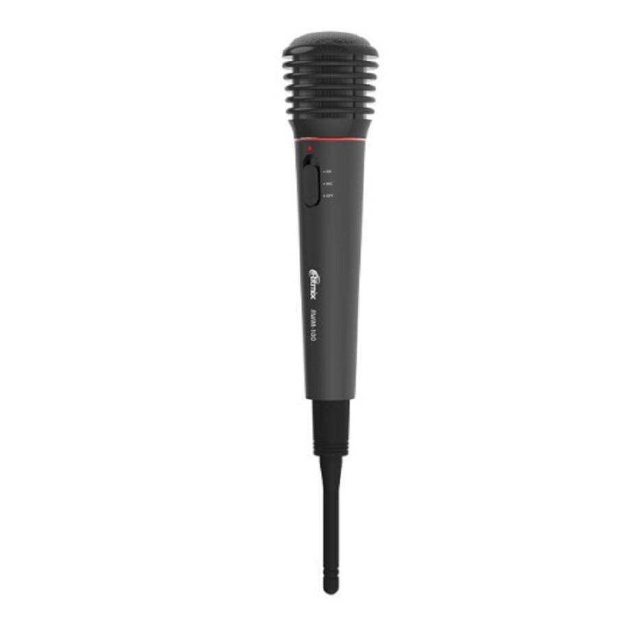 RITMIX RWM-100 black {100 Гц - 10000 Гц, 600 Ом, -72 Дб, > 85 дБ, КНИ <- 0,2%, максимальная девиация: ± 30 КГц, переключатель вкл./выкл., 3 pin XLR - Jack 6.3 mm, 3 м, питание микрофона: 1,5 В}, 15115779