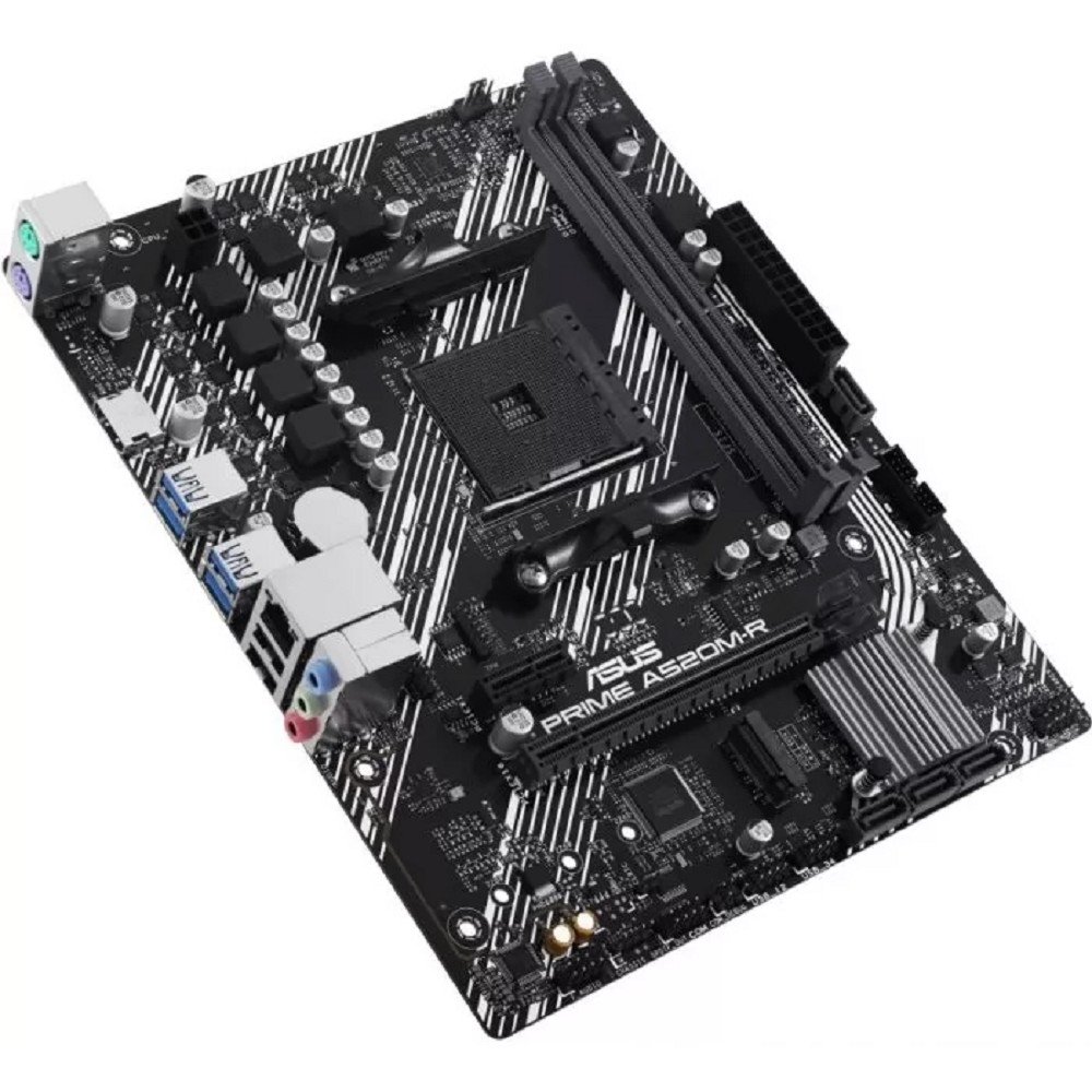 ASUS PRIME A520M-R (Socket AM4, mATX, 2xDDR4(64GB), HDMI 2.1, 1xPCIe 3.0x16/1xPCIe 3.0, 1xLAN, 4xSATA 6Gb/s, 1xM.2, 4xUSB 3.2, 2xUSB 2.0, 2xPS/2)
