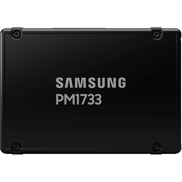 Твердотельный накопитель/ Samsung SSD PM1733, 3840GB, U.2(2.5" 15mm), NVMe, PCIe 4.0 x4/dual port x2, V-NAND, R/W 7000/3800MB/s, IOPs 1 500 000/135 000, TBW 7008, DWPD 1 (12 мес.), MZWLJ3T8HBLS-00007