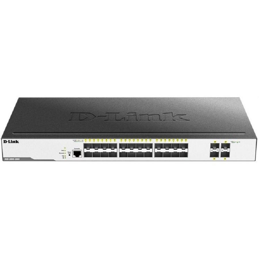 D-Link DGS-3000-28XS/B1A Управляемый L2 коммутатор с 24 портами 1000Base-X SFP и 4 портами 10GBase-X SFP+