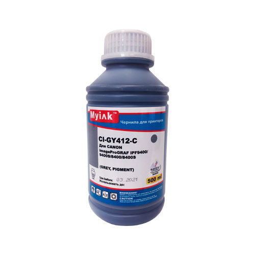 Чернила для CANON (PFI-706GY) imagePROGRAF iPF9400/9400S/8400/8400S (500мл, grey, Pigment) MyInk