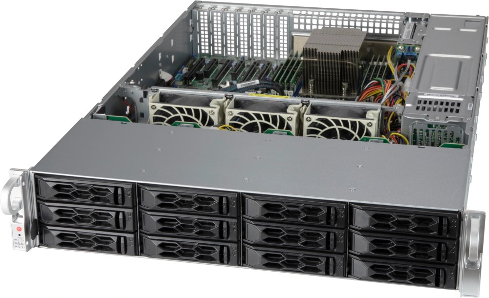 Серверный корпус Supermicro SuperChassis 2U LA26AC12-R920LP1/no HDD(12)LFF/7xFH/2x920W/(12"x13")ATX/Backplane 12xSATA3/SAS3, CSE-LA26AC12-R920LP1