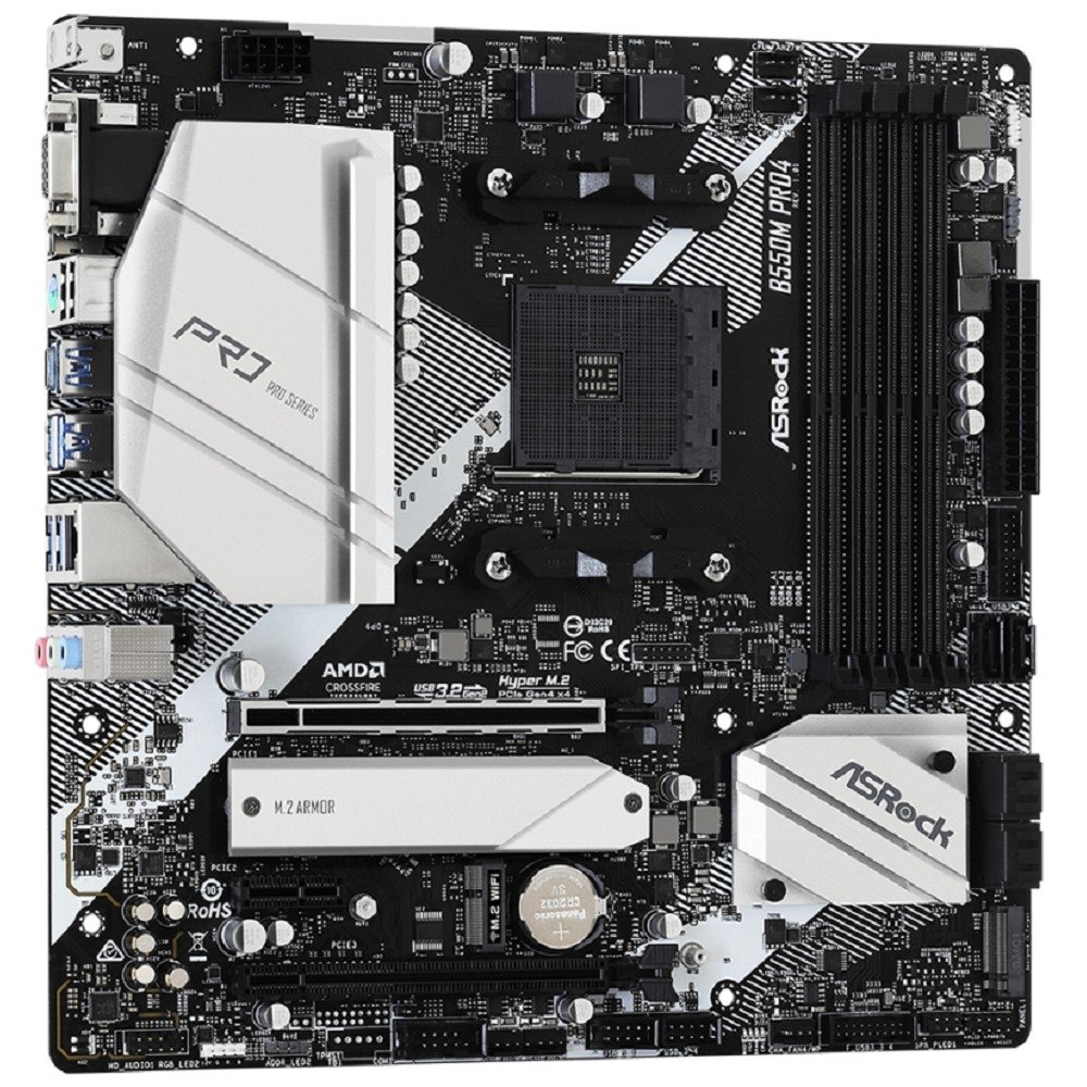 Asrock B550M PRO4 RTL {Soc-AM4 AMD B550 4xDDR4 mATX AC`97 8ch(7.1) GbLAN RAID+VGA+HDMI+DP}