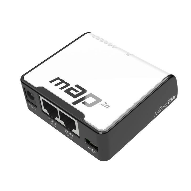 MikroTik RBmAP2nD Беспроводной маршрутизатор mAP 2nD, 2,4 ГГц, 300 Мбит/с, LAN 2х100Мбит/с, PoE, USB, MicroUSB