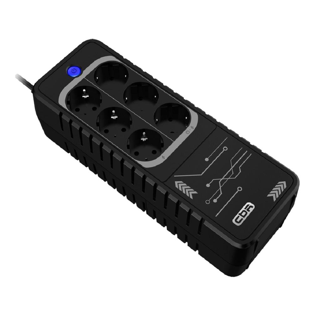 ИБП CBR LIGHT LGT-650 [650VA/360W 6 x EURO, 3 c фильтрацией + 3 с резервированием, Breaker] (LGT-650H-6F-LDB)