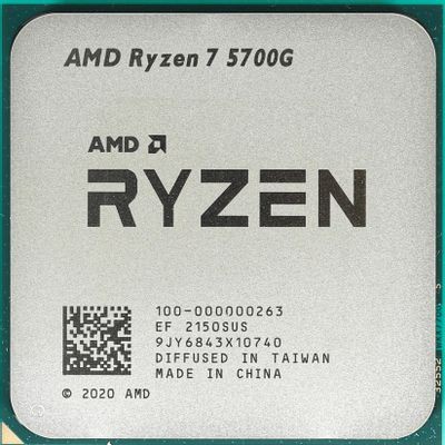 Процессор/ APU AM4 AMD Ryzen 7 5700G (Cezanne, 8C/16T, 3.8/4.6GHz, 16MB, 65W, Radeon R8) OEM, 100-000000263