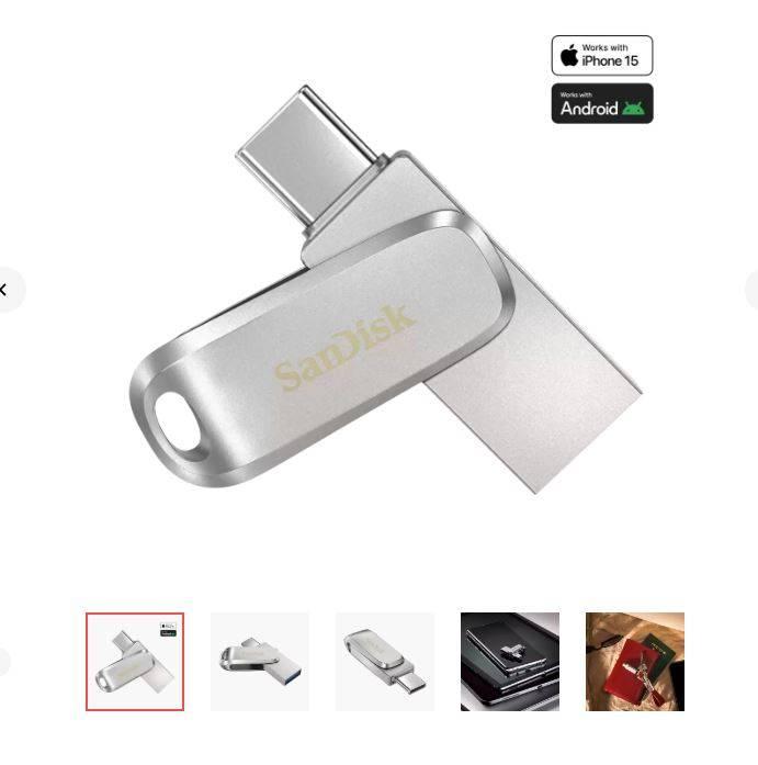 Флеш накопитель 128GB SanDisk Ultra Dual Drive Luxe, USB 3.1 - USB Type-C, SDDDC4-128G-G46