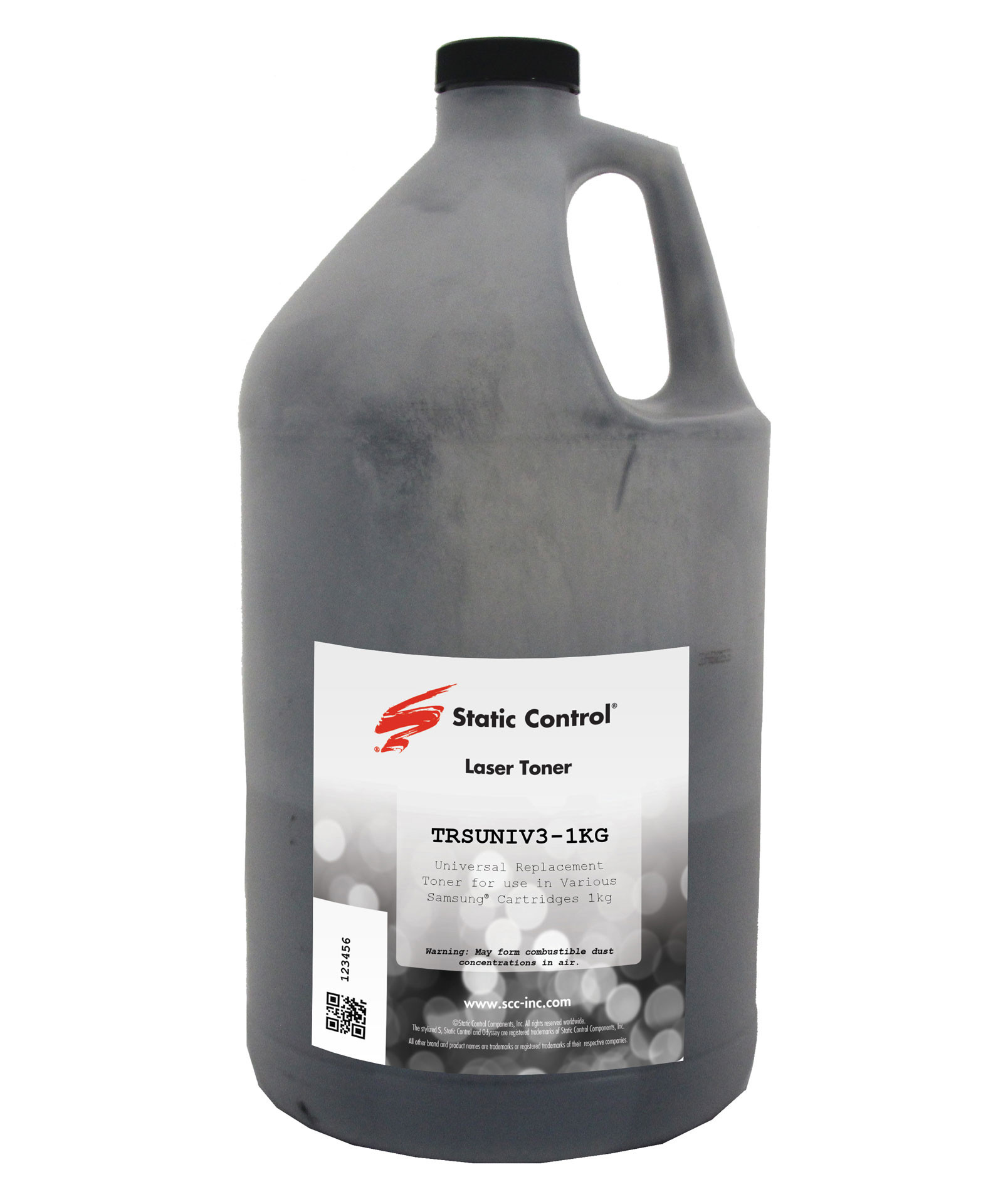 Тонер Static Control Универсальный для Samsung ML1610/1710/2010/2250, Bk, 1 кг, флакон, TRSUNIV3-1KG