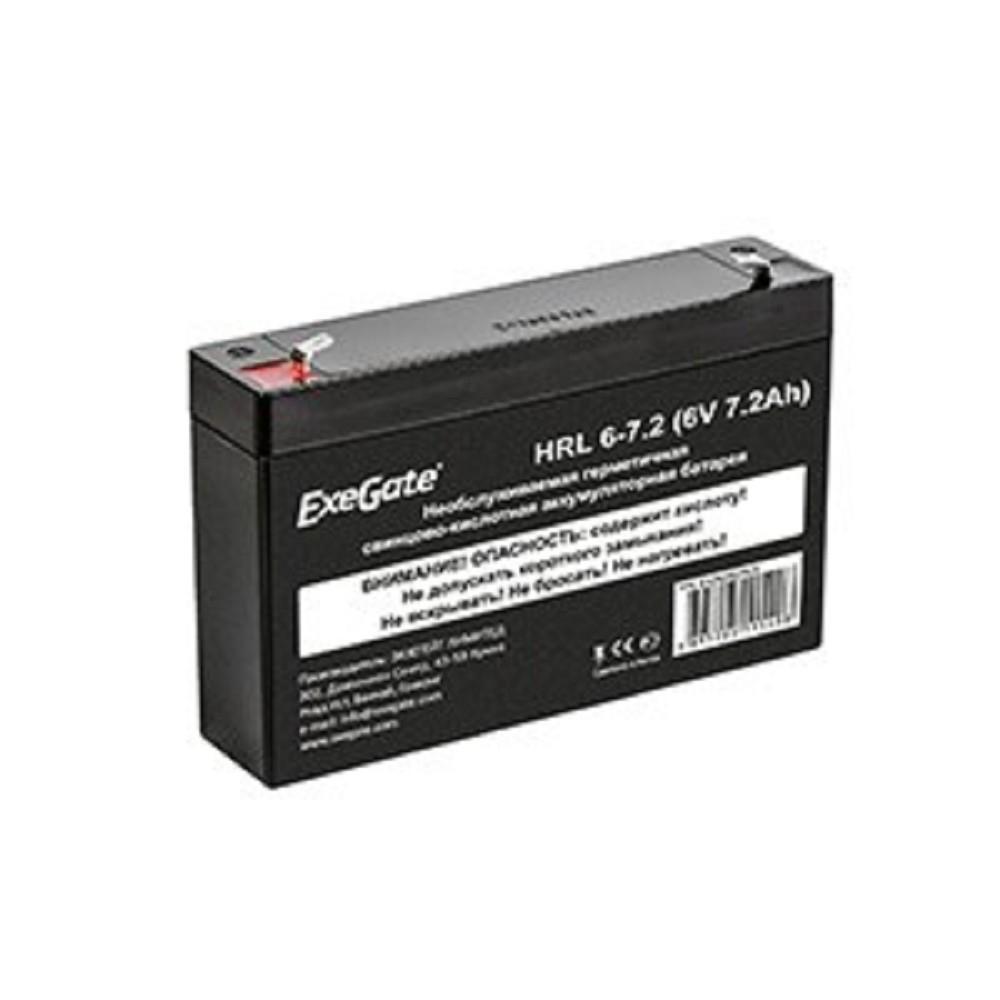Exegate EX282952RUS Аккумуляторная батарея HRL 6-7.2 (6V 7.2Ah, клеммы F1)