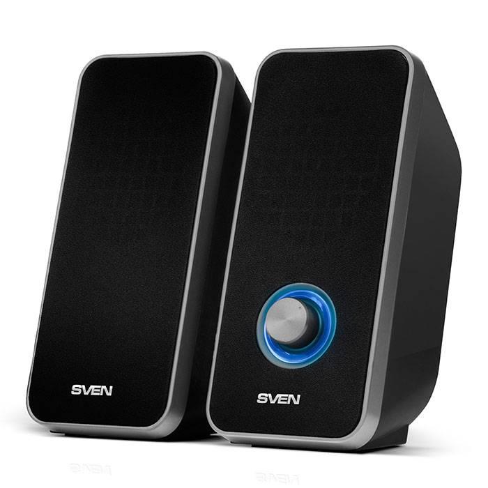 SVEN 325, чёрный, USB, акустическая система 2.0, мощность 2x3 Вт(RMS), SV-014643