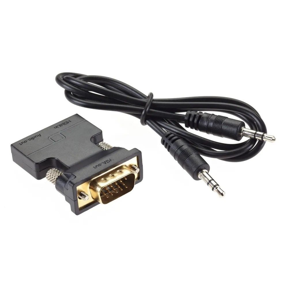 Aopen CA336A Переходник HDMI(F) --> VGA(M)+audio,1080*60Hz, VCOM <CA336A> [4895182225145]