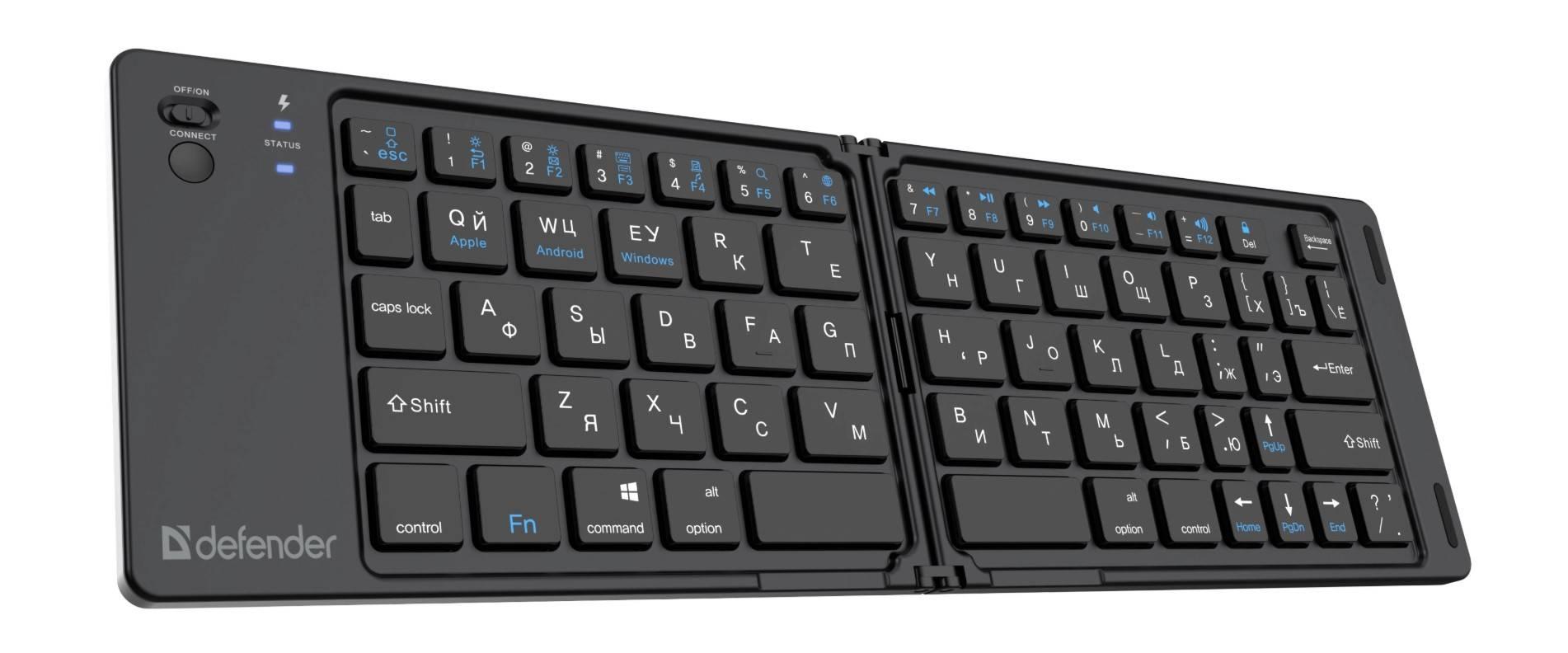Defender Беспроводная клавиатура Enigma SB-094 RU,черн,BT,66кн+FN, 45094