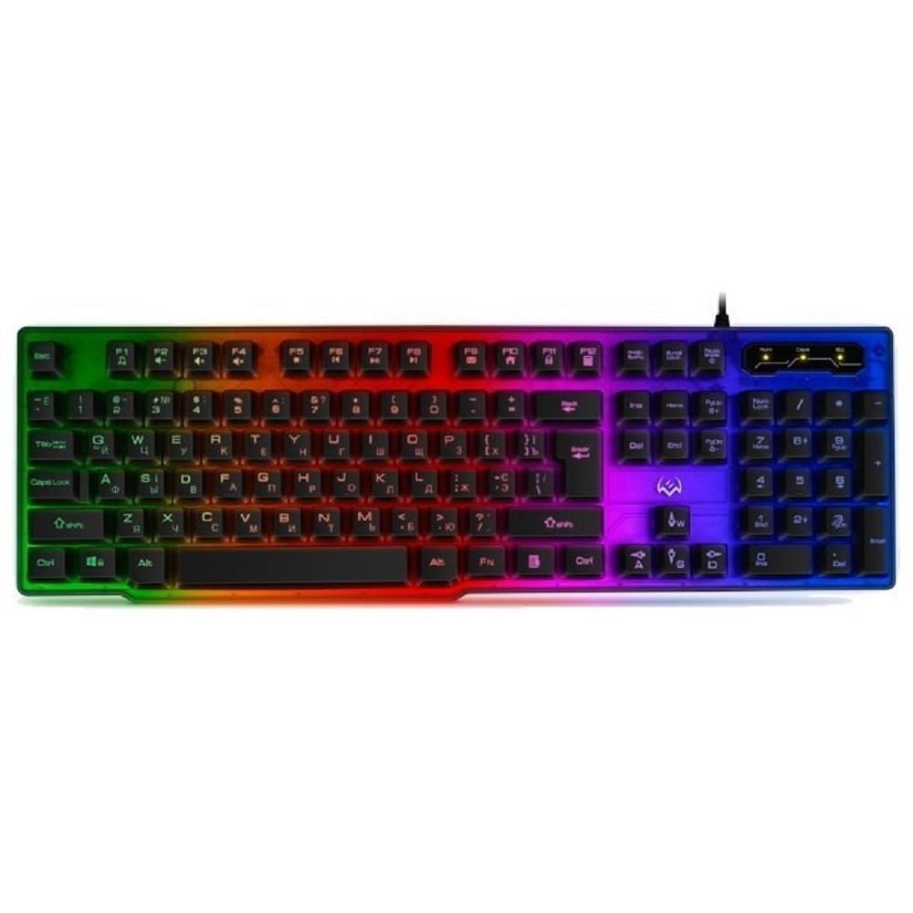 Игровая клавиатура Sven KB-G8500 (104 кл, 12 Fn  функций, прозрач. корп.,подсв, мет. основание ), SV-019709