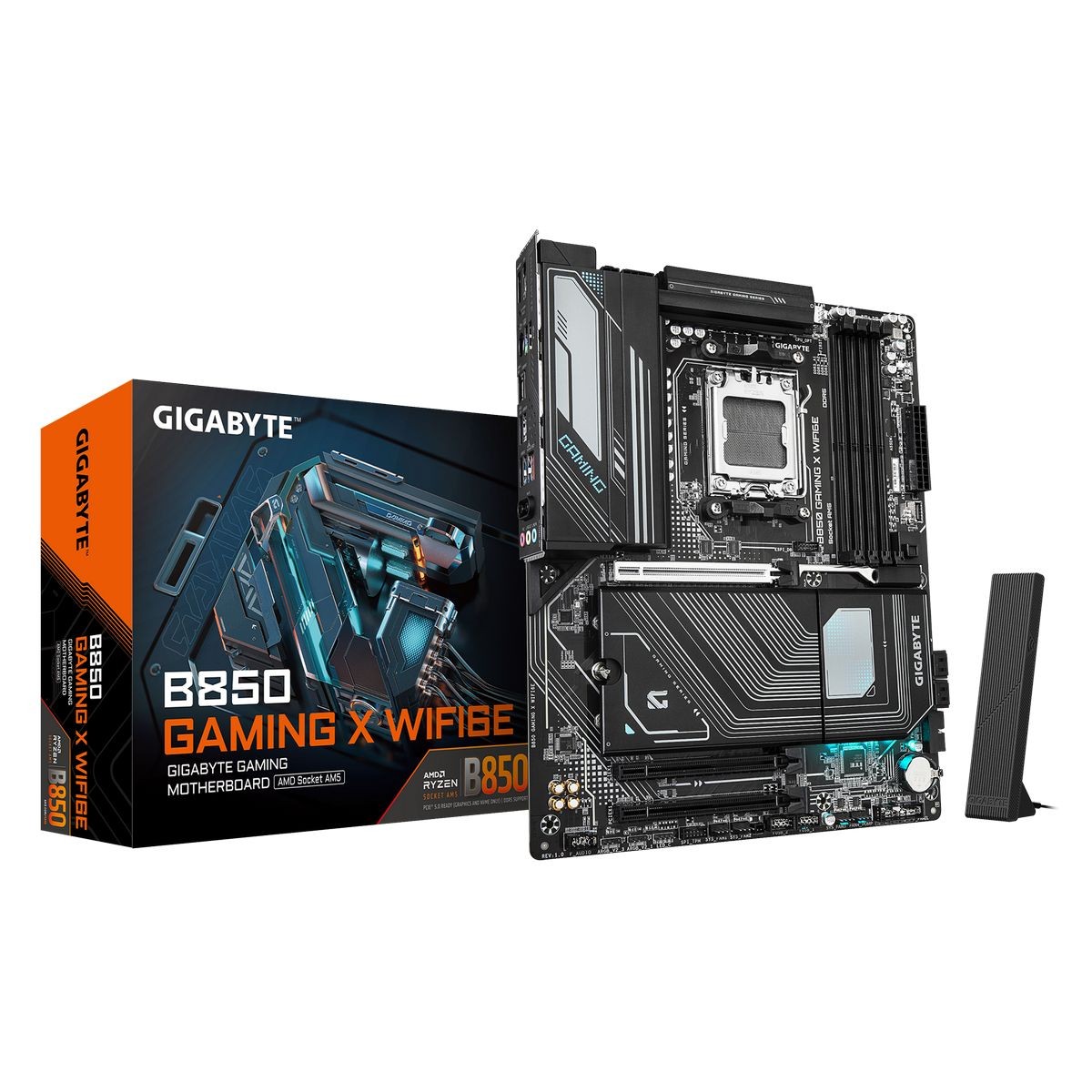 Материнская плата GIGABYTE B850 GAMING WIFI6, AM5, B850, 4*DDR5, 4*SATA, 2*M.2, 2*USB 3.2, 4*USB 2.0, Type-C, 2*PCIx16, 2*DP+HDMI, ATX