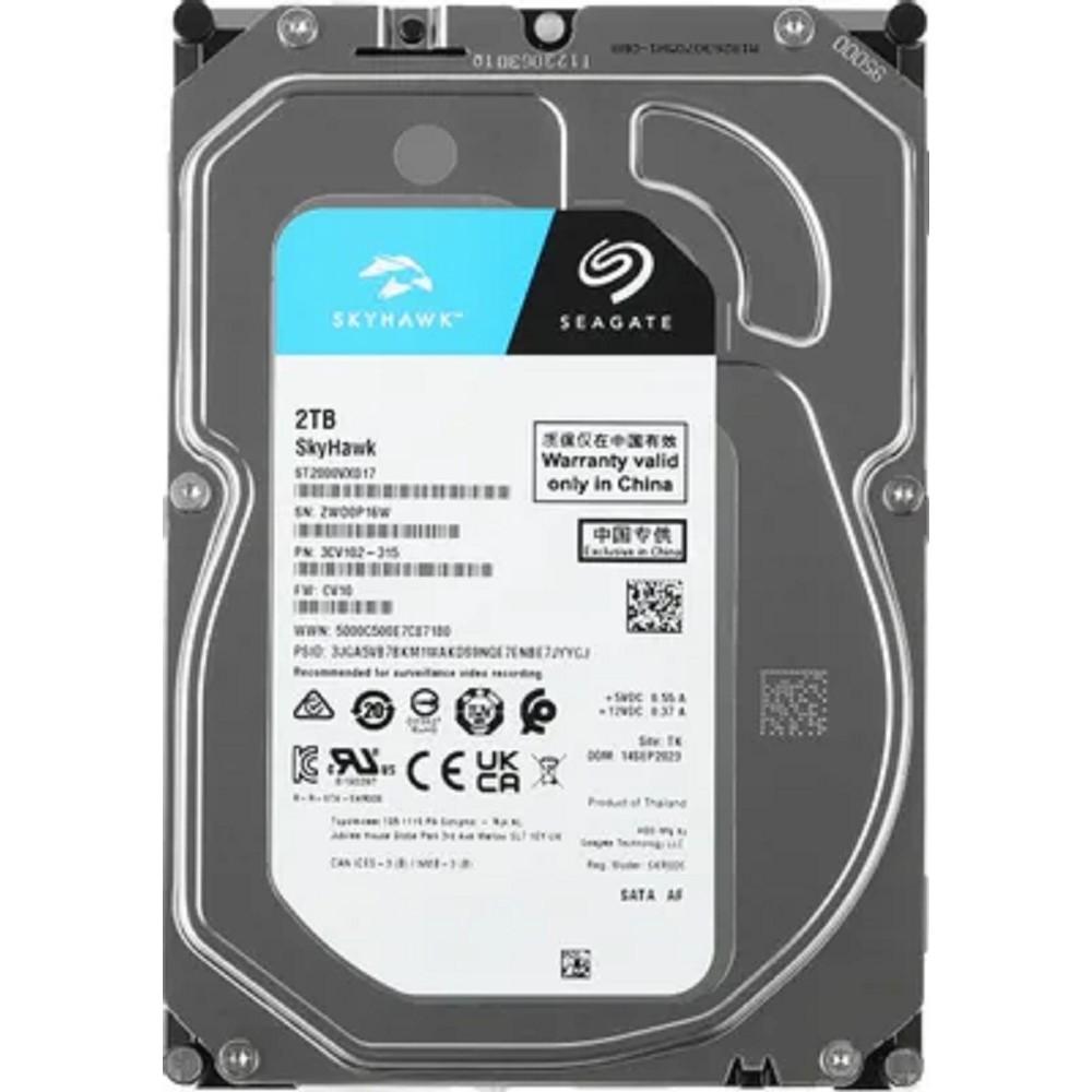 2TB Seagate Skyhawk (ST2000VX017) {Serial ATA III, 5400 rpm, 256mb, для видеонаблюдения}