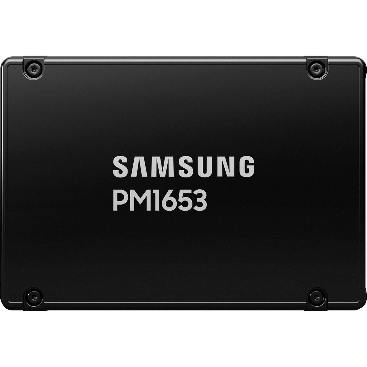 Твердотельный накопитель/ Samsung SSD PM1653, 960GB, 2.5" 15mm, SAS 24Gb/s, 3D TLC, R/W 4200/1200MB/s, IOPs 600 000/55 000, TBW 1752, DWPD 1 (12 мес.), MZILG960HCHQ-00A07