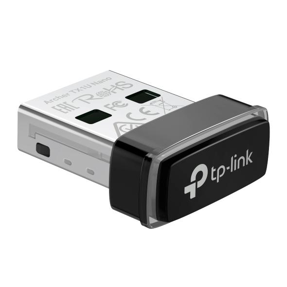 TP-Link Archer TX1U Nano Ультракомпактный Wi-Fi AX300 USB-адаптер, 2,4 ГГц, до 287 Мбит/с, USB 2.0