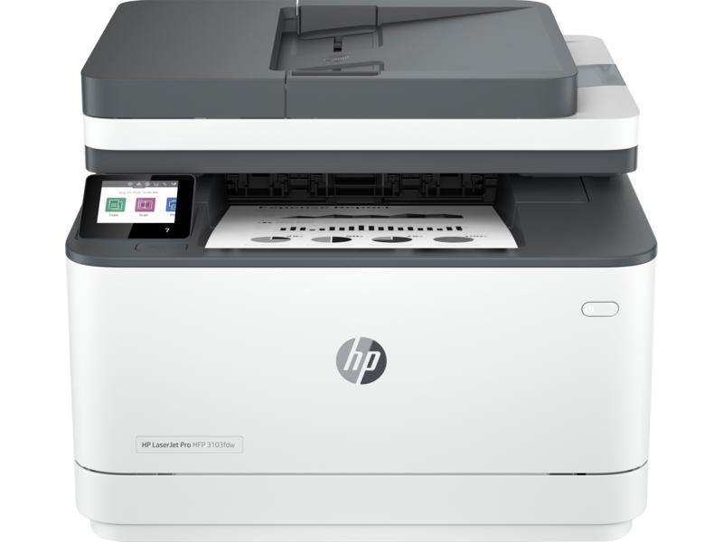 Лазерное многофункциональное устройство HP LaserJet Pro MFP 3103fdw (A4,p/c/s/f,1200 dpi, 33ppm, 512 Mb, Duplex, ADF, 800 MHz, tray 250, USB+Ethernet+WiFi, Duty 50K, in box W1450A), 3G632A#B19