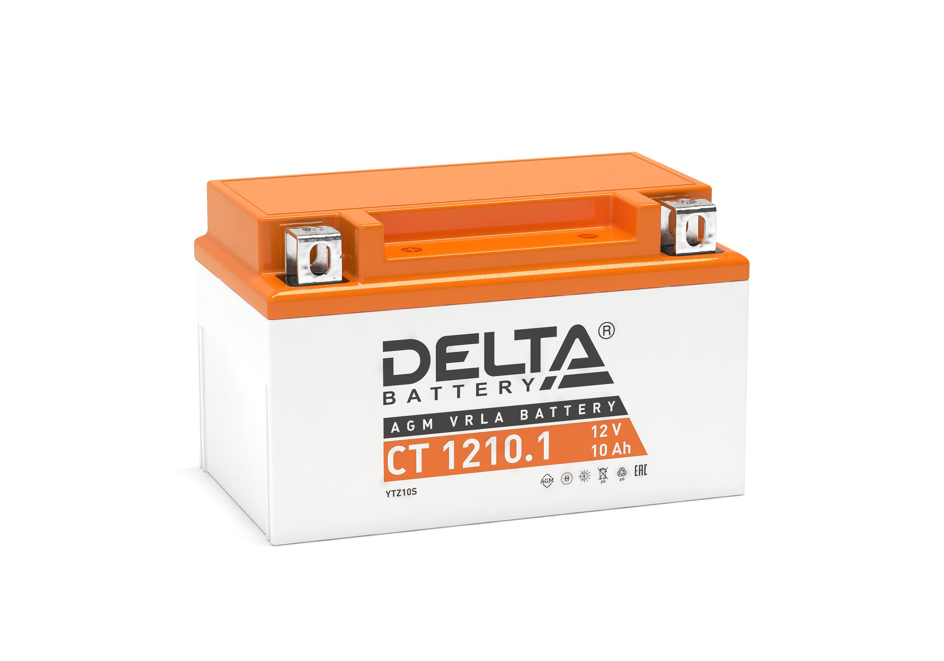 Аккумулятор DELTA BATTERY CT 1210.1 прямая полярность 10 Ач, 3401010030015