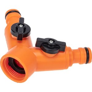 Rexant (62-0223) Разветвитель 2-х канальный на кран 1/2"-3/4" Четыре Сезона
