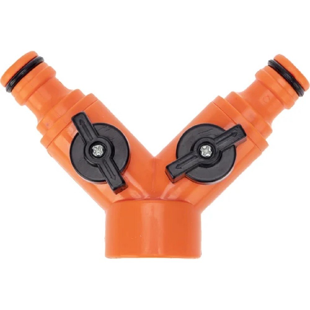 Rexant (62-0223) Разветвитель 2-х канальный на кран 1/2"-3/4" Четыре Сезона