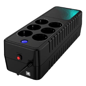 ИБП CBR LIGHT LGT-850 [850VA/480W 6 x EURO, 3 c фильтрацией + 3 с резервированием, Breaker] (LGT-850H-6F-LDB)